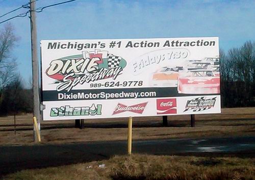 Birch Run Speedway & Event Center (Dixie Motor Speedway) - Sign From Randy